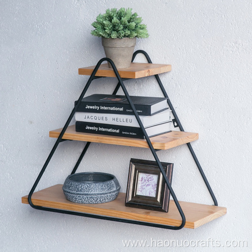 wrought iron triangular creative hanging decorative rack